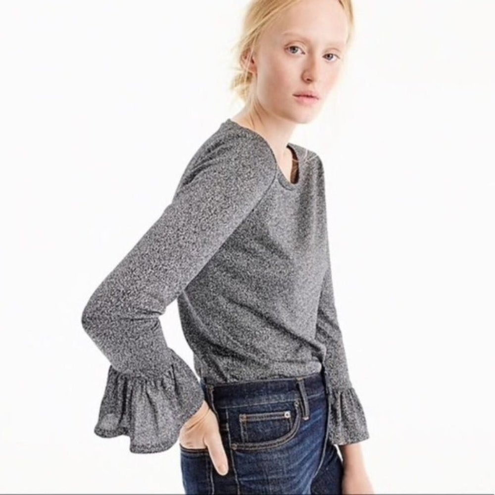 ✨HP✨NWT J. Crew Sparkle Bell Sleeve Top